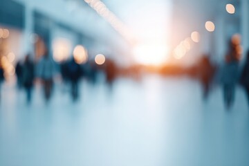 clean minimalistic image featuring digital societal theme with people blurred in background for emphasis