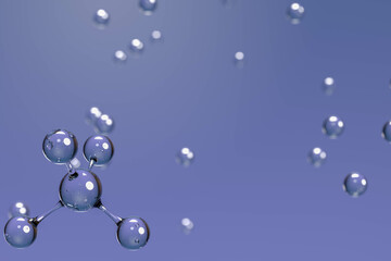 Crystal Clear 3D Molecular Structure Scientific Visualization  Design 3D render