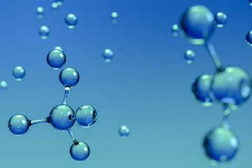 Crystal Clear 3D Molecular Structure Scientific Visualization  Design 3D render