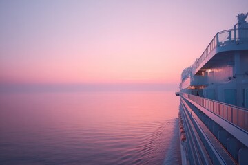 luxury cruise ship glides through calm sea waters