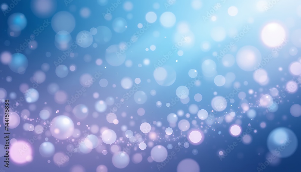 Poster elegant blue bokeh lights overlay background with sparkling particle effects