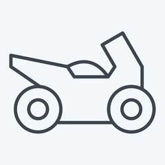Icon Sport Bike. related to Transport symbol. line style. design editable