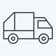 Icon Garbage Truck. related to Transport symbol. line style. design editable