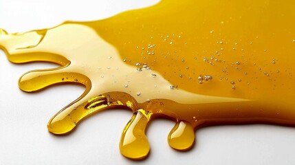 Close-up of Dripping Honey: Golden, Sweet Texture