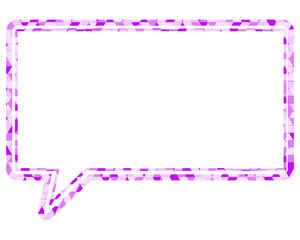 ステンドグラス風吹き出し　三角形模様　四角形