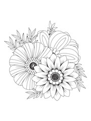 Flower Therapy Spring Coloring Book for Adults