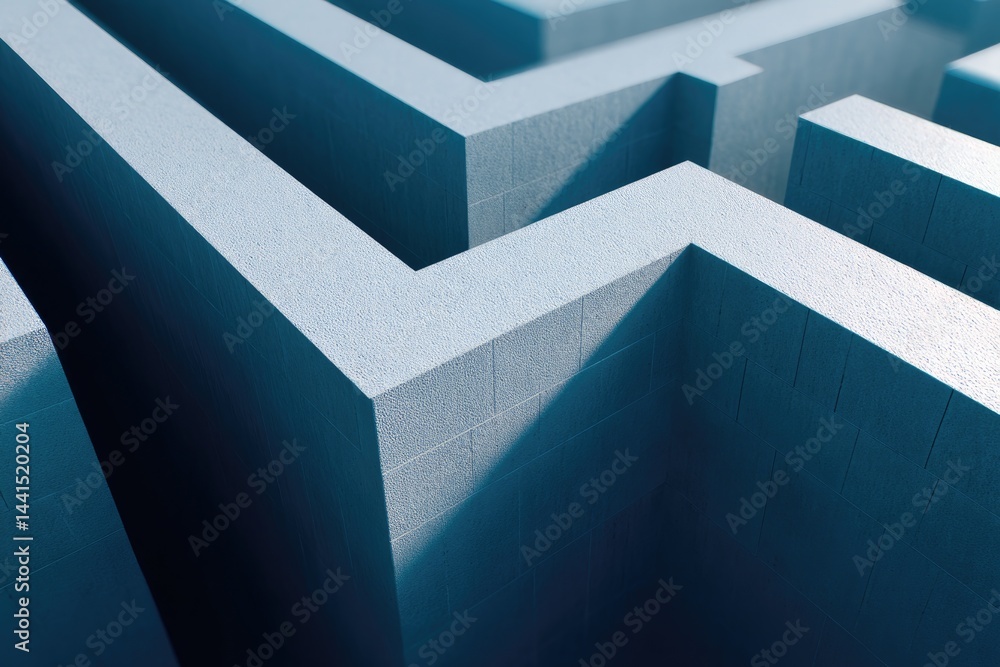 Poster perplexing maze viewed from above its intricate paths metaphor for complexity and life intricate cha