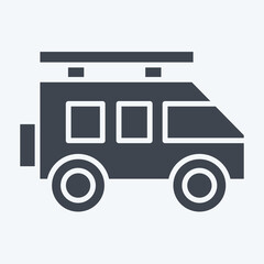 Icon Suv. related to Transport symbol. glyph style. design editable