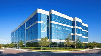 Modern Glass Office Building Architecture