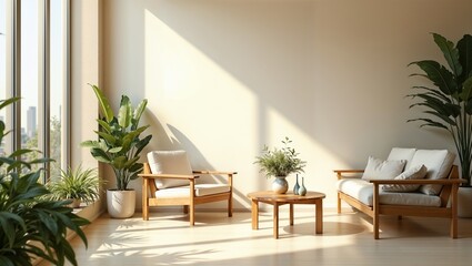 A modern minimalist living room