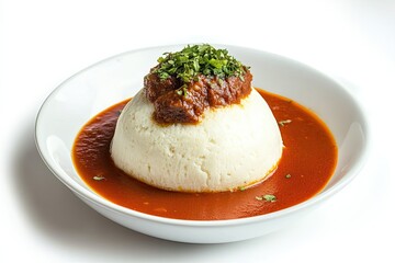 fufu with beef soup