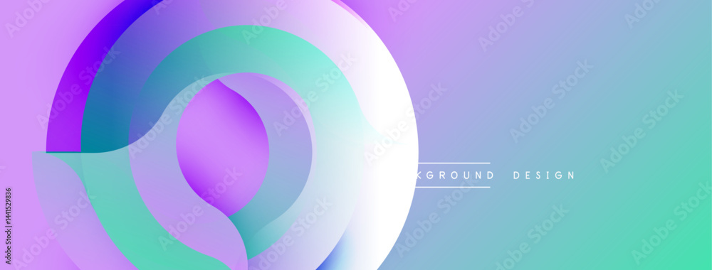 Poster abstract swirling shapes, vibrant colors, gradient background. modern design element, smooth transit