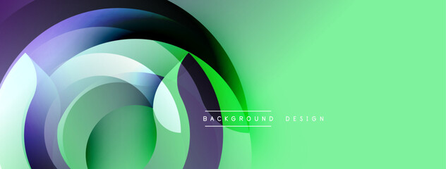 Abstract flowing shapes, vibrant colors blend. Modern design, gradient effect creates dynamic visual impact. Smooth curves suggest movement.