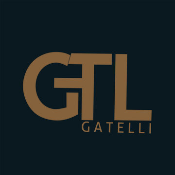 simple logo design monogram from letter. GTL gatelli