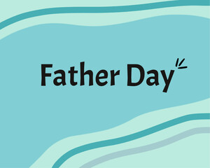 father Day tema blue hand drwan
