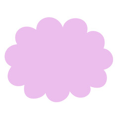 Empty purple speech bubble. Cartoon clouds text box. Comic chat message balloon pack for poster, label, tag, banner, badge, sticker. Pop art doodle frame or border bundle. Vector illustration