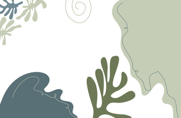 Flat abstract doodle aesthetic background 