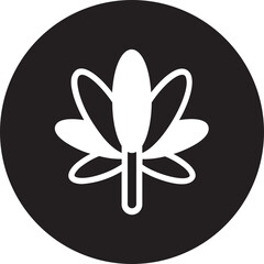 Marijuana glyph icon