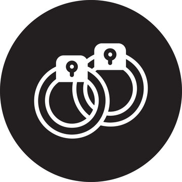 handcuffs glyph icon