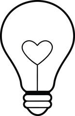 heart shaped fluorescent light bulb