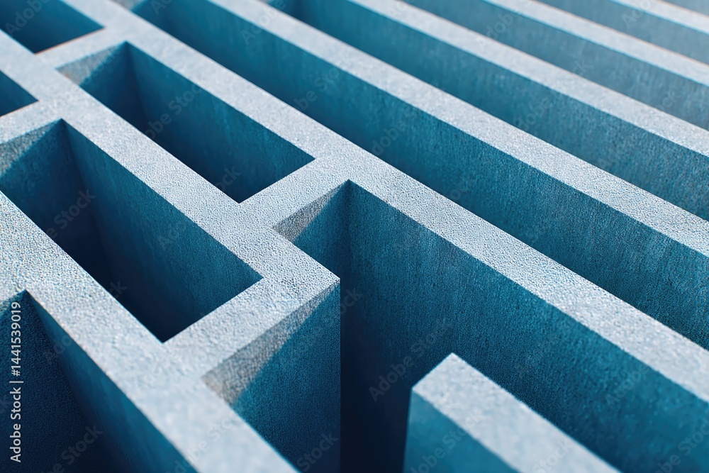 Poster capture minimalist overhead view of maze with intricate pathways