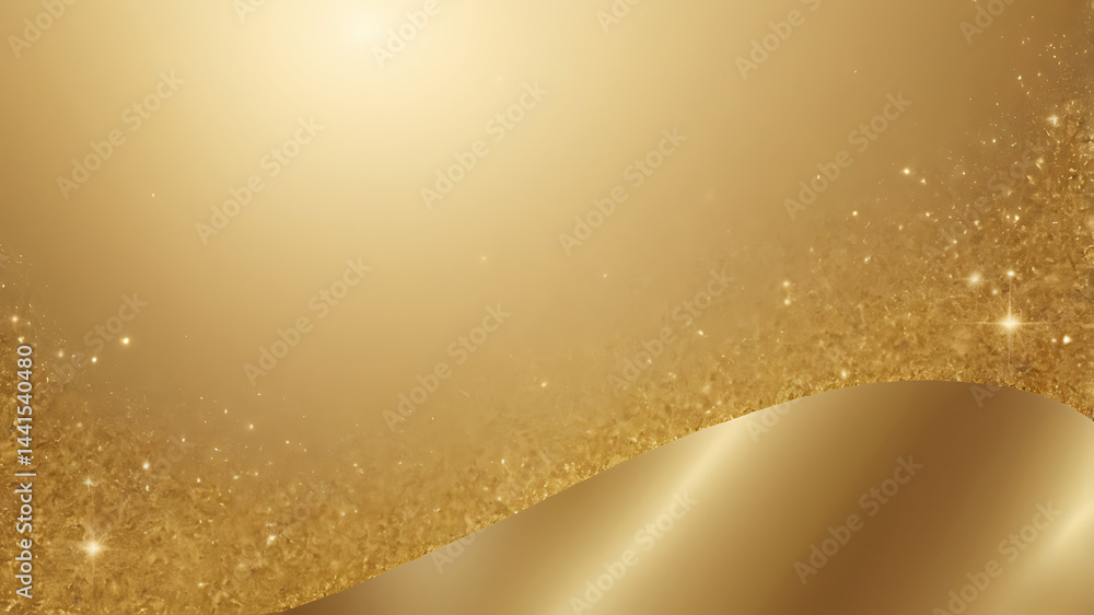 Aufkleber golden sparkle abstract light background with shiny dust and glow texture design ai