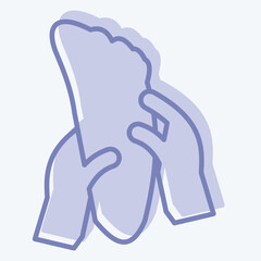 Icon Foot Massage. related to Cosmetology symbol. two tone style. design editable