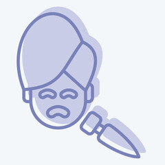 Icon Hardware Cosmeticology. related to Cosmetology symbol. two tone style. design editable