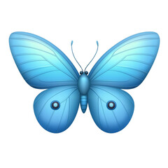 Vibrant blue butterfly with delicate wings