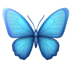 Blue butterfly resting gracefully with detailed wings