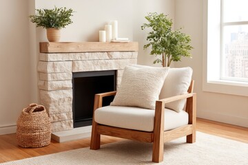 capture elegantly styled living room showcasing exquisite minimalistic decor elements that blend seamlessly into environment