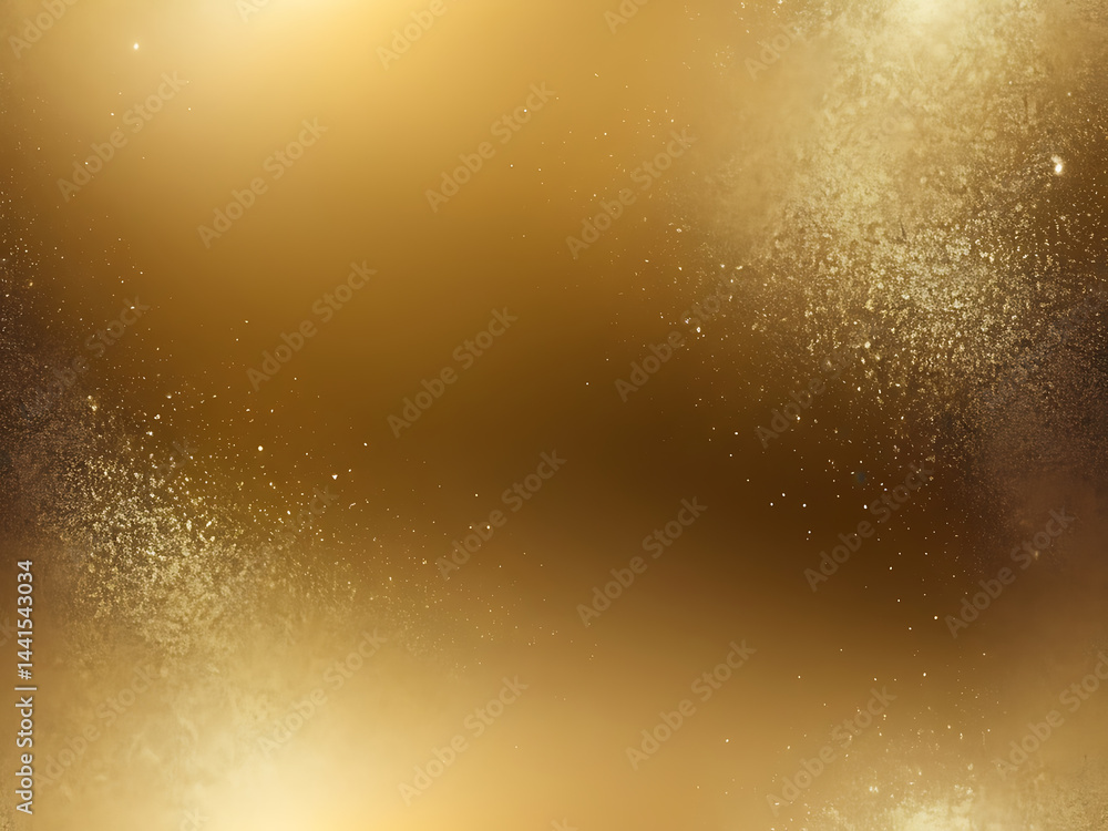 Poster golden sparkle abstract light background with shiny dust and glow texture design ai