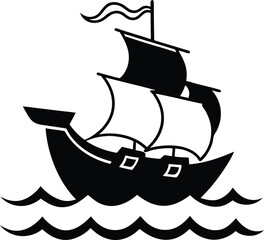 pirate ship vector