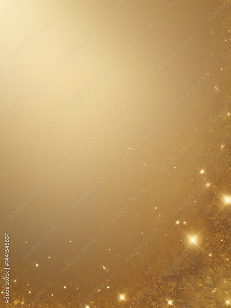 Poster golden sparkle abstract light background with shiny dust and glow texture design ai