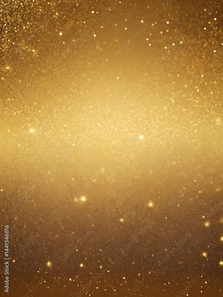 Poster golden sparkle abstract light background with shiny dust and glow texture design ai