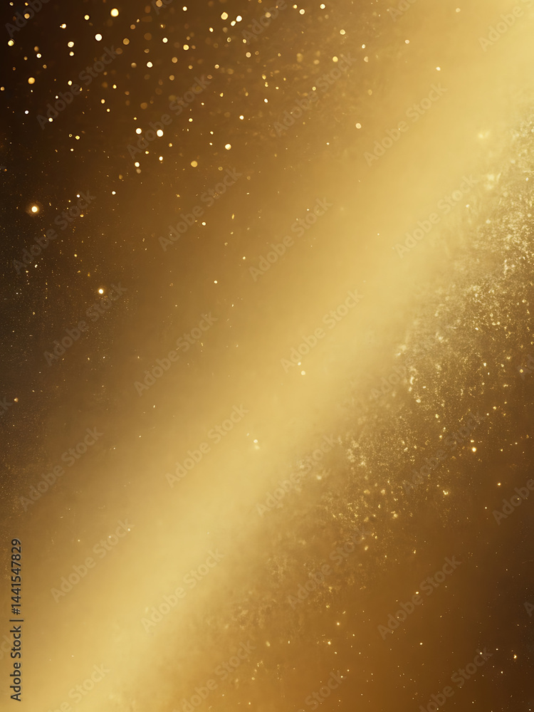 Poster golden sparkle abstract light background with shiny dust and glow texture design ai