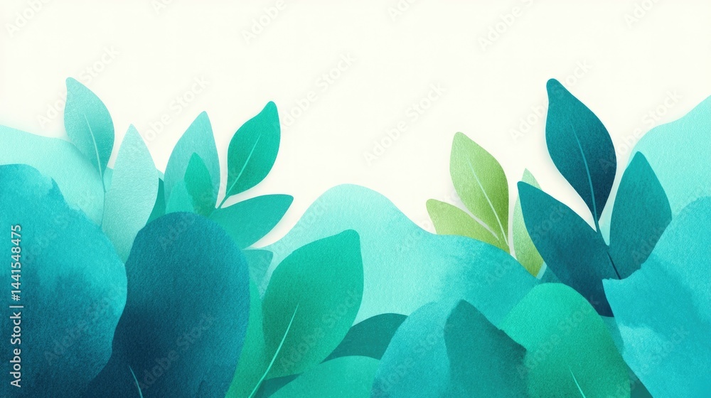 Poster create abstract design representing beauty and tranquility of natural reserves and parks highlightin