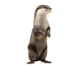 standing otter against a transparent background