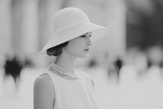 elegant mannequin in vintage 1920s attire taking center stage