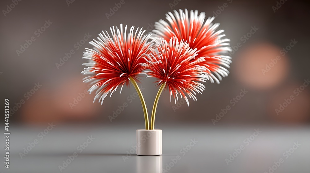 Aufkleber a dynamic fireworks display frozen in time, capturing different bursts and colors in a stunning time