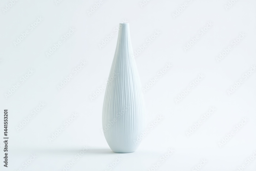 Poster minimalistic elegant vase isolated on pristine white background