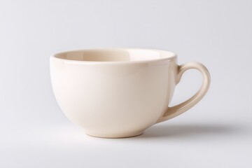Fototapeta premium minimalistic photo of plain cup against pristine white background