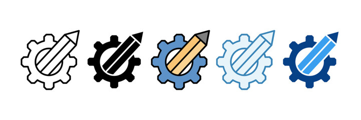 Writing  Icon Set Multiple Style Collection