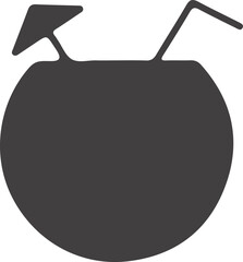 Coconut Drink Vector Illustration