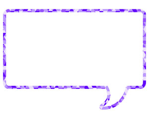 ステンドグラス風吹き出し　三角形模様　四角形