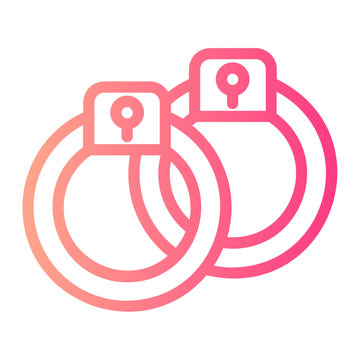 handcuffs gradient icon