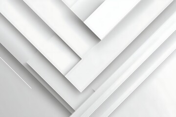 Obraz premium Abstract White Geometric Shapes: Minimalist Design Background