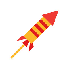 Festive Rocket Vector Art Colorful Celebration Firework Design for Parties and Events