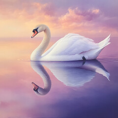 swan on the water