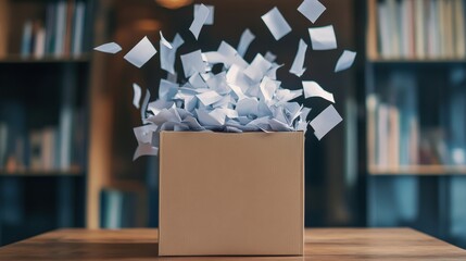 A stunning image of suggestion box overflowing with ideas signifies engaged employees.